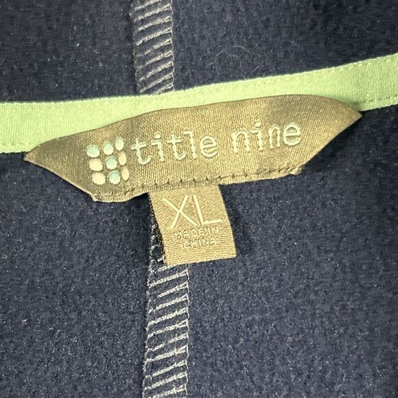 Title Nine Mighty Tunic Womens XL Blue Hoodie Pockets Fleece Full Zip Sweatshirt - Picture 3 of 8